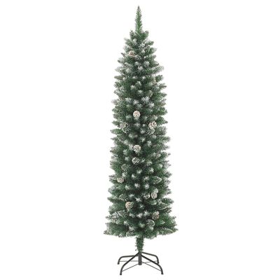 vidaXL Umělý úzký vánoční stromek se stojanem 240 cm PVC