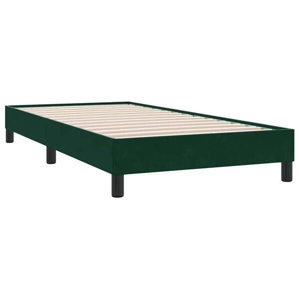vidaXL Postel Box Spring bez matrace tmavě zelen&aacute; 200x220 cm samet