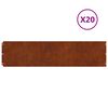 vidaXL Okraj tr&aacute;vn&iacute;ku 20 pcs 25 x 103 cm Povětrnostně odoln&aacute; ocel