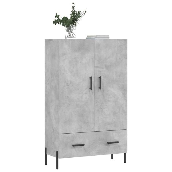 vidaXL Skř&iacute;ň highboard betonově &scaron;ed&aacute; 69,5x31x115 cm kompozitn&iacute; dřevo