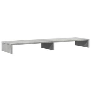 vidaXL Stojan na monitor betonově &scaron;ed&yacute; 100x27x10 cm kompozitn&iacute; dřevo