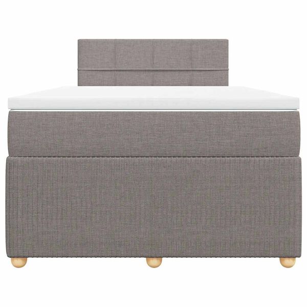 vidaXL Box spring postel s matrac&iacute; taupe 120x190 cm textil