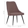 vidaXL J&iacute;deln&iacute; židle 4 ks hněd&eacute; textil