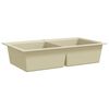 vidaXL Žulov&yacute; kuchyňsk&yacute; dřez dvojit&yacute; b&eacute;žov&yacute;