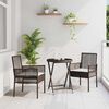 vidaXL Zahradní bistro set 3 pcs Hnědá Poly ratan