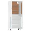 vidaXL Skř&iacute;ň highboard b&iacute;l&aacute; 69,5 x 34 x 180 cm kompozitn&iacute; dřevo