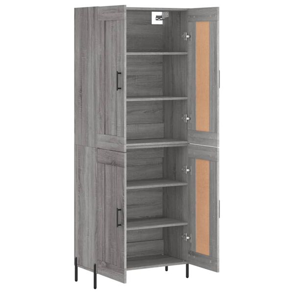 vidaXL Skř&iacute;ň highboard &scaron;ed&aacute; sonoma 69,5 x 34 x 180 cm kompozitn&iacute; dřevo