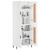 vidaXL Skř&iacute;ň highboard b&iacute;l&aacute; 69,5 x 34 x 180 cm kompozitn&iacute; dřevo