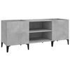 vidaXL Skř&iacute;ňka na LP desky betonově &scaron;ed&aacute; 121x38x48 cm kompozitn&iacute; dřevo