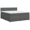 vidaXL Postel boxspring s matrac&iacute; Tmavě &scaron;ed&aacute; 160 x 200 cm Textil