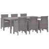vidaXL Zahradn&iacute; j&iacute;deln&iacute; souprava 7 pcs Světle &scaron;ed&aacute; Polypropylen