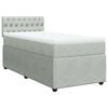vidaXL Box spring postel s matrac&iacute; světle &scaron;ed&aacute; 90x200 cm samet