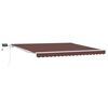 vidaXL Ručně zatahovac&iacute; mark&yacute;za s LED hněd&aacute; 400 x 300 cm