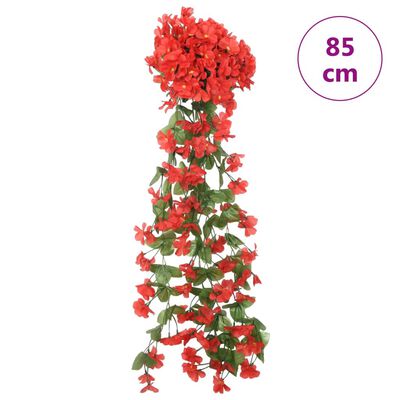 vidaXL Umělé květinové girlandy 3 ks červené 85 cm