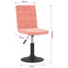 vidaXL Otočn&eacute; j&iacute;deln&iacute; židle 2 ks růžov&eacute; samet