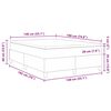 vidaXL Postel s boxspringem Tmavě &scaron;ed&aacute; a b&iacute;l&aacute; 140 x 190 cm