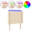 vidaXL Čelo postele s LED kr&eacute;mov&eacute; 103 x 16 x 118/128 cm textil