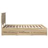 vidaXL R&aacute;m postele s čelo Sonoma dub 150 x 200 cm Inžen&yacute;rsk&eacute; dřevo