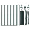 vidaXL Hexagon&aacute;ln&iacute; plot s betonov&yacute;m z&aacute;kladem 25 x 0,5 m Lesn&iacute; zelen&aacute;