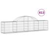 vidaXL Klenut&eacute; gabionov&eacute; ko&scaron;e 13 ks 200x30x40/60 cm pozinkovan&eacute; železo