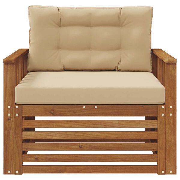 vidaXL Venkovn&iacute; pohovkov&aacute; souprava Masivn&iacute; ak&aacute;ciov&eacute; dřevo a polyester