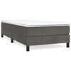 vidaXL R&aacute;m postele s boxspringem tmavě &scaron;ed&aacute; 100 x 200 cm samet