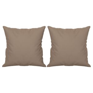 vidaXL Dekoračn&iacute; pol&scaron;t&aacute;ře 2 ks taupe 40 x 40 cm tkanina z mikrovl&aacute;kna