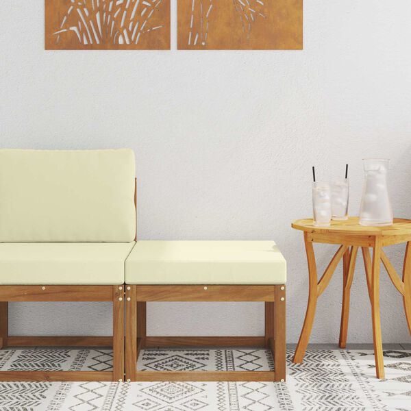 vidaXL Venkovn&iacute; podnožka Masivn&iacute; ak&aacute;tov&eacute; dřevo Př&iacute;rodn&iacute;