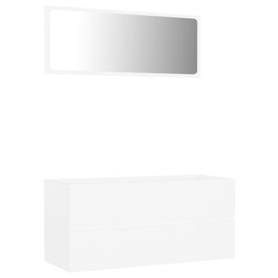 vidaXL 2dílný set koupelnového nábytku bílý dřevotříska