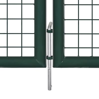 vidaXL Plotová brána ocel 306 x 175 cm zelená