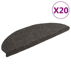vidaXL Schodov&eacute; rohože samolepic&iacute; 20 ks 65 x 21 x 4 cm antracitov&eacute;, půlkulat&eacute;, velk&eacute;