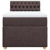 vidaXL Box spring postel s matrac&iacute; tmavě hněd&aacute; 90x200 cm textil
