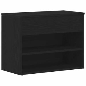 vidaXL Lavička na boty 60 x 30 x 45 cm Kompozitn&iacute; dřevo Čern&yacute; dub