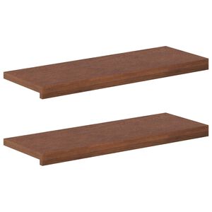 vidaXL Schodov&eacute; n&aacute;&scaron;lapy 2 ks 70 x 25 x 2 cm Tmavě hněd&aacute;
