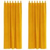 vidaXL Zatemňovac&iacute; z&aacute;věsy 2 pcs Hořčicově žlut&aacute; 140 x 260 cm samet