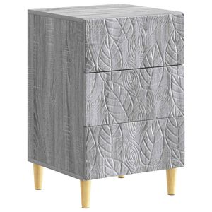 vidaXL Nočn&iacute; stolek &Scaron;ed&yacute; Sonoma 43 x 39,5 x 66,5 cm Kompozitn&iacute; dřevo