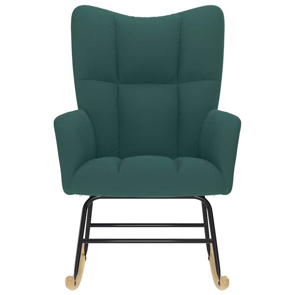 vidaXL Houpac&iacute; křeslo tmavě zelen&eacute; textil