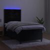 vidaXL Box spring postel s matrac&iacute; a LED čern&aacute; 80 x 200 cm samet