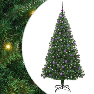 vidaXL Uměl&yacute; v&aacute;nočn&iacute; stromeček Zelen&aacute; 210 cm PVC, ocel a plast