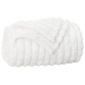 vidaXL Plažov&aacute; deka B&iacute;l&aacute; 150 x 130 cm 0.5 kg Fleece