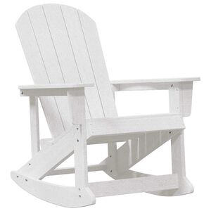 vidaXL Houpac&iacute; křeslo Adirondack B&iacute;l&aacute; HDPE