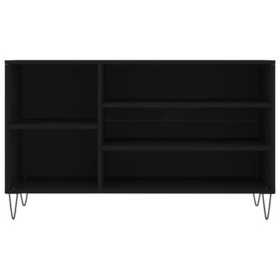 vidaXL Botník černý 102x36x60 cm kompozitní dřevo