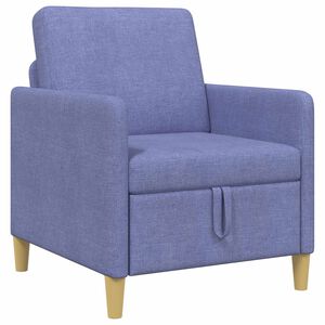 vidaXL Sofa s &uacute;ložn&yacute;m prostorem Modr&aacute; dž&iacute;novina 72 x 78 x 87 cm