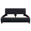 vidaXL R&aacute;m postele s LED světlem čern&yacute; uměl&aacute; kůže 140 x 200 cm