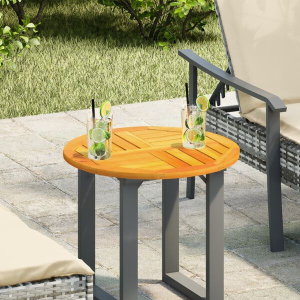 vidaXL Stoln&iacute; deska &Oslash; 50 x 2 cm kulat&aacute; masivn&iacute; ak&aacute;ciov&eacute; dřevo