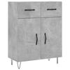 vidaXL Skř&iacute;ň highboard betonově &scaron;ed&aacute; 69,5x34x180 cm kompozitn&iacute; dřevo