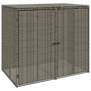 vidaXL Kontejner na odpadky 2 ks &Scaron;ed&aacute; 130 x 80 x 115 cm Polyethylen