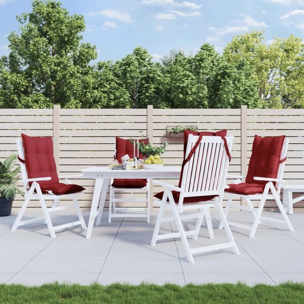 vidaXL Podu&scaron;ky na židli s vysok&yacute;m opěradlem 4 ks v&iacute;nov&eacute; l&aacute;tka oxford