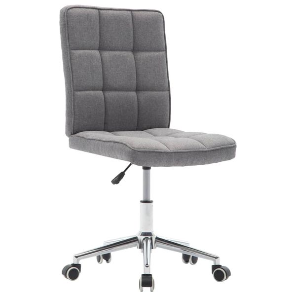 vidaXL Otočn&eacute; j&iacute;deln&iacute; židle 4 ks světle &scaron;ed&eacute; textil