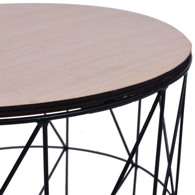 vidaXL Konferenční stolek černý Ø 47 cm